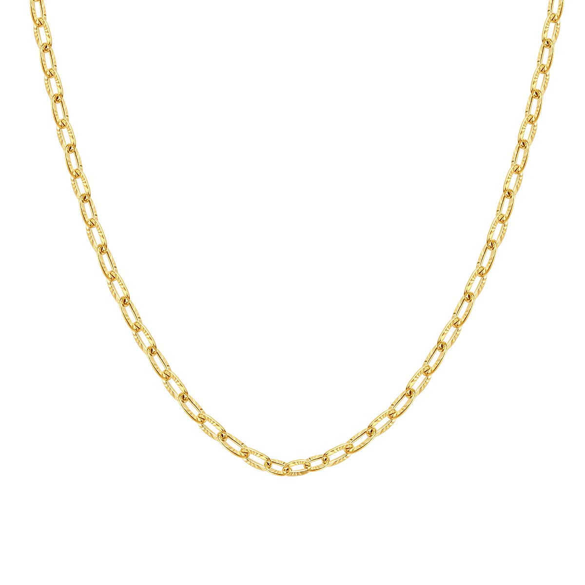 Collier Chaîne Liens de Textures en Or